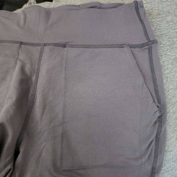 Firstway Grey Cropped Joggers Athletic Capri Pants Women's Small S Athleisure - Picture 3 of 6